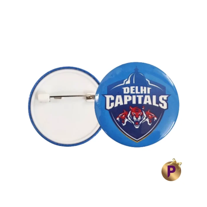 Delhi Capitals DC logo blue button badges 4.4 cm