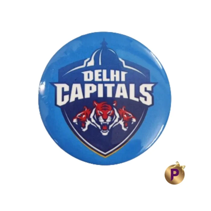 Delhi Capitals DC logo blue button badges 4.4 cm