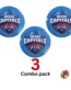 Delhi Capitals DC logo blue combo 3 pack button badges