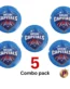Delhi Capitals DC logo blue combo 5 pack button badges