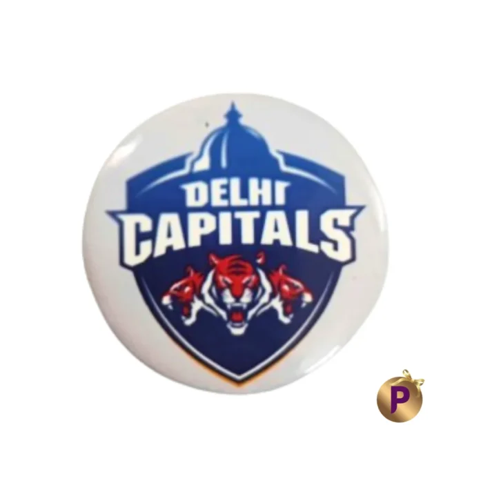 Delhi Capitals DC logo white button badges 4.4 cm