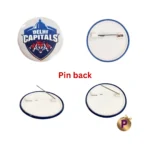 Delhi Capitals DC logo white button badges 4.4 cm pinback