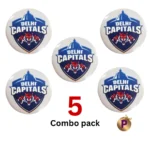 Delhi Capitals DC logo white combo 5 pack button badges