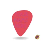 Guitar picks with names standard size red color