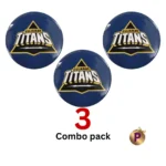 Gujarat Titans GT blue button badges 3 combo pack