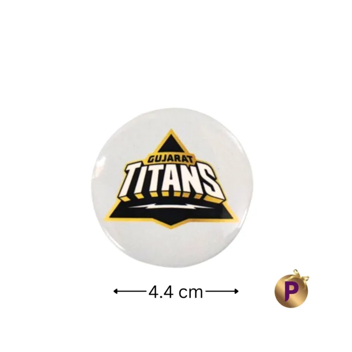 Gujarat Titans GT white button badges 4.4 cm