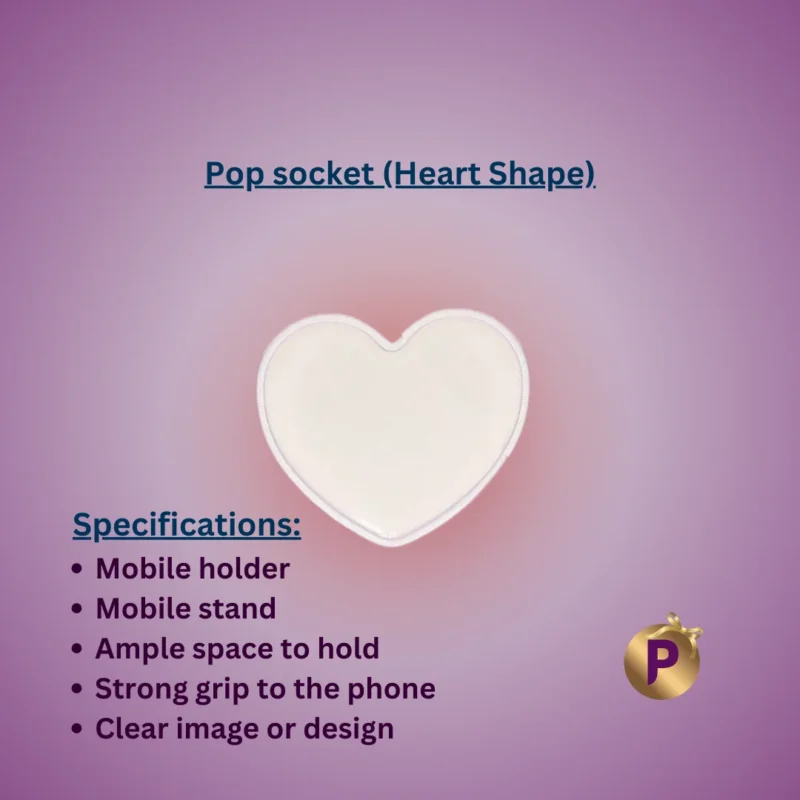 Heart shape mobile holder grip