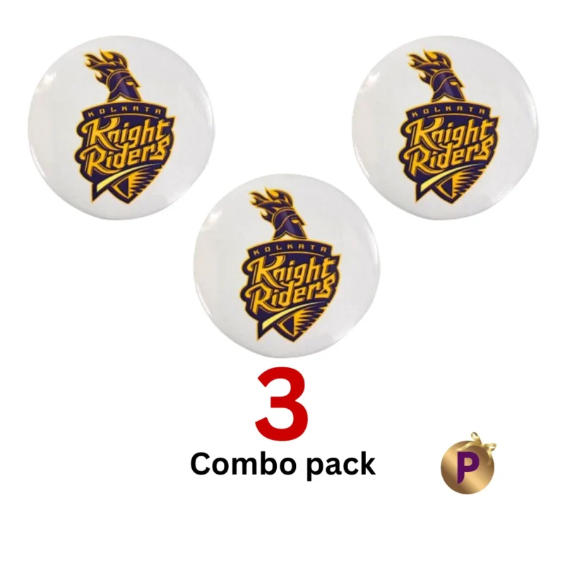 Kolkata Knight Riders KKR combo white 3 button badges (1)