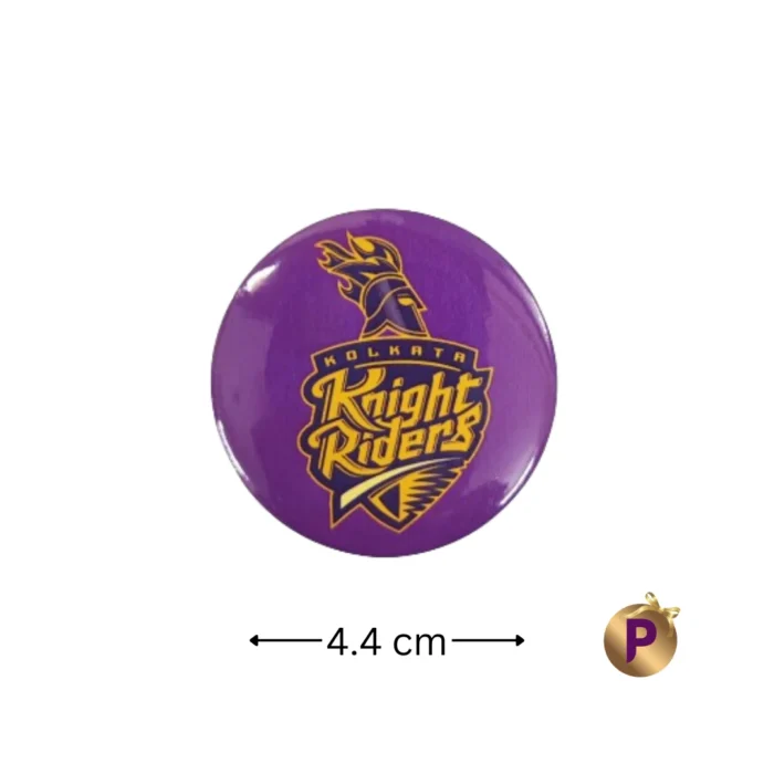 Kolkata Knight Riders KKR logo button badges purple 4.4 cm