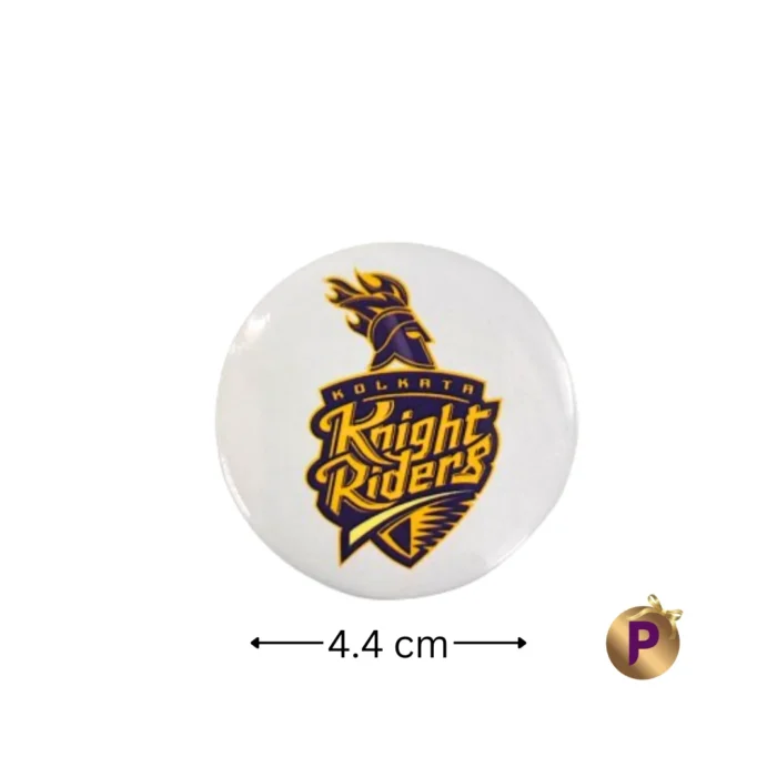 Kolkata Knight Riders KKR logo button badges white 4.4 cm