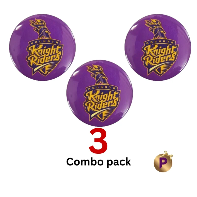 Kolkata Knight Riders KKR violet combo 3 button badges (1)