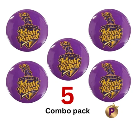 Kolkata Knight Riders KKR purple combo 5 button badges