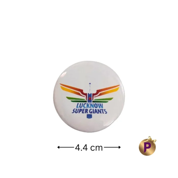 Lucknow Super Giants LSG button badges 4.4 cm white logo