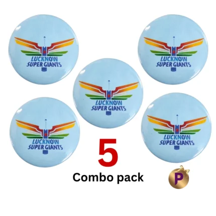 Lucknow Super Giants LSG button badges blue logo combo pack 5