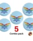 Lucknow Super Giants LSG button badges blue logo combo pack 5