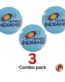 MI logo blue button badges combo of 3
