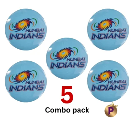 MI logo blue button badges combo of 5