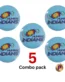 MI logo blue button badges combo of 5