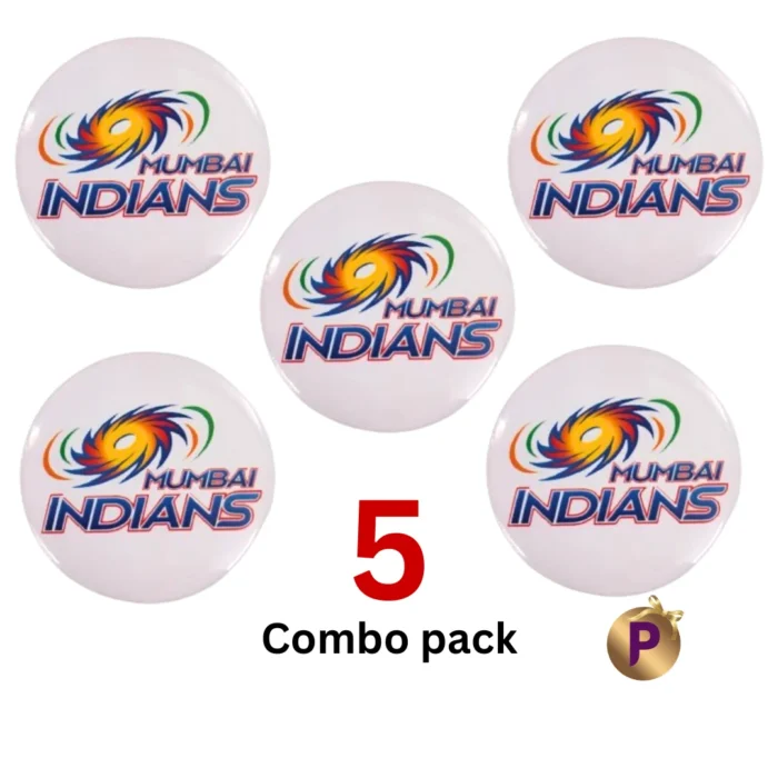 MI logo white button badges combo of 5