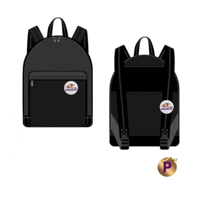 Mumbai Indians Button Badges white Backpacks