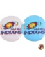 Mumbai Indians Button Badges white and blue