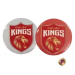 Punjab Kings PK logo red and white button badges