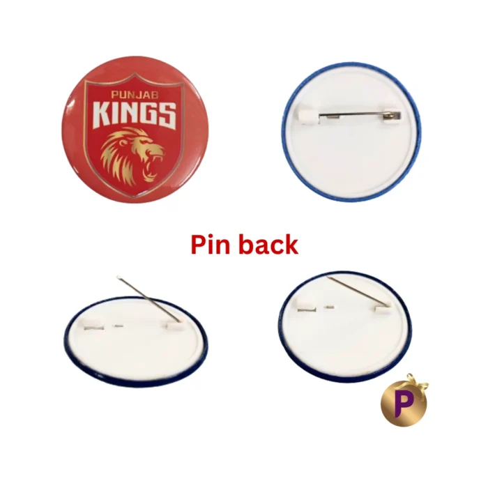 Punjab Kings Pk pink logo pinback button badges