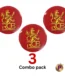 RCB button badges combo pack of 3 red