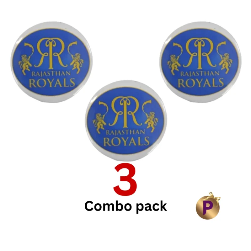 Rajasthan Royals RR logo white combo 3 pack button badges