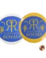 Rajasthan Royals RR logo yellow and white 4.4 cm