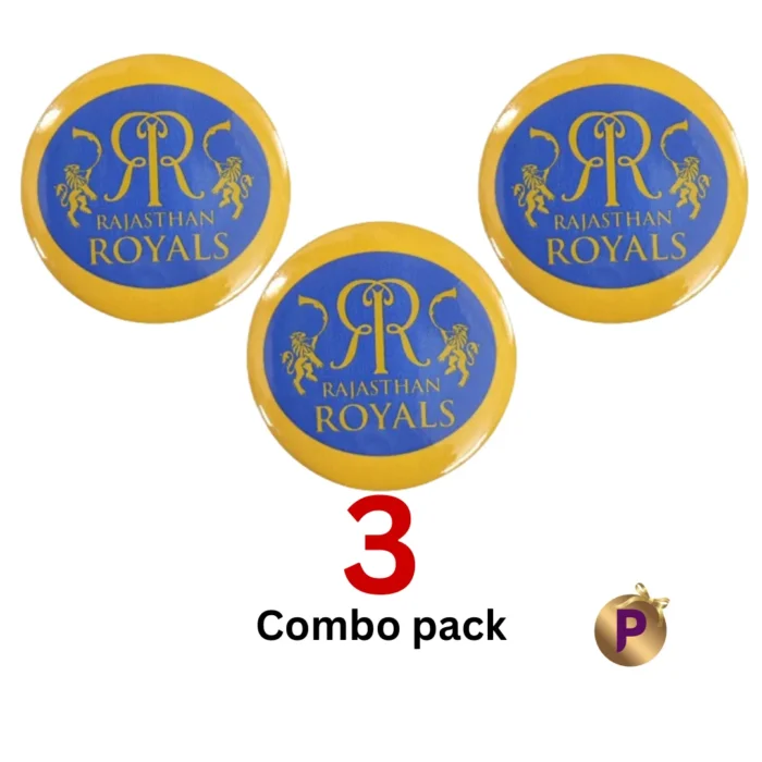 Rajasthan Royals RR logo yellow combo 3 pack badges