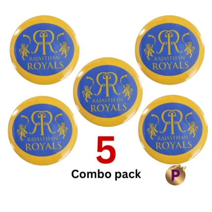 Rajasthan Royals RR logo yellow combo 5 pack button badges