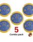 Rajasthan Royals RR logo yellow combo 5 pack button badges