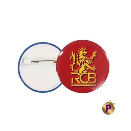 Royal Challengers Bengaluru Button Badges RCB logo red