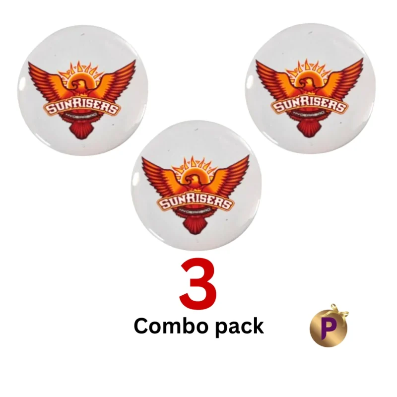 SRH logo 3 combo pack button badges white