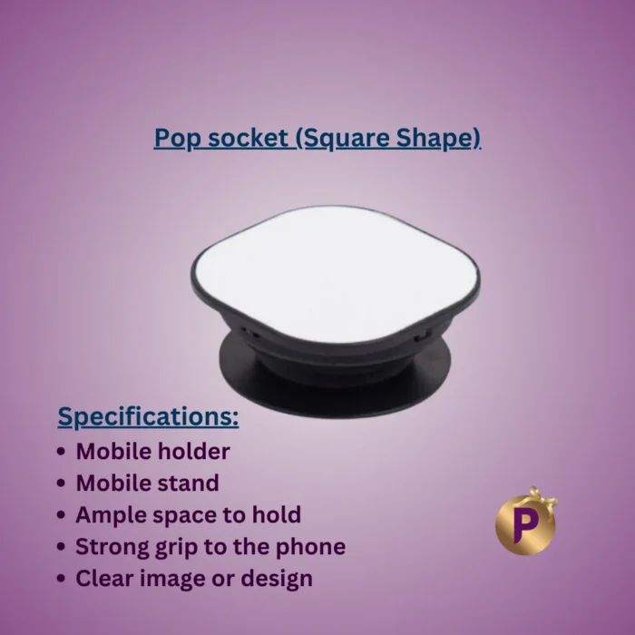 Square shape mobile holder grip