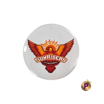 Sun Risers Hyderabad (SRH) IPL Button Badges with Pin Back - 4.4 cm White back